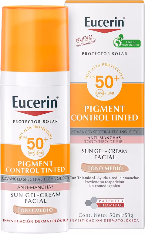 Amazon planea y ahorra: EUCERIN Sun Protector solar Pigment Control Tono Medio FPS50+, 50 ml Opción Amazon