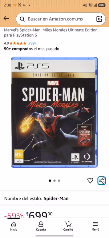 Amazon: Playstation 5 Miles Morales edición definitva