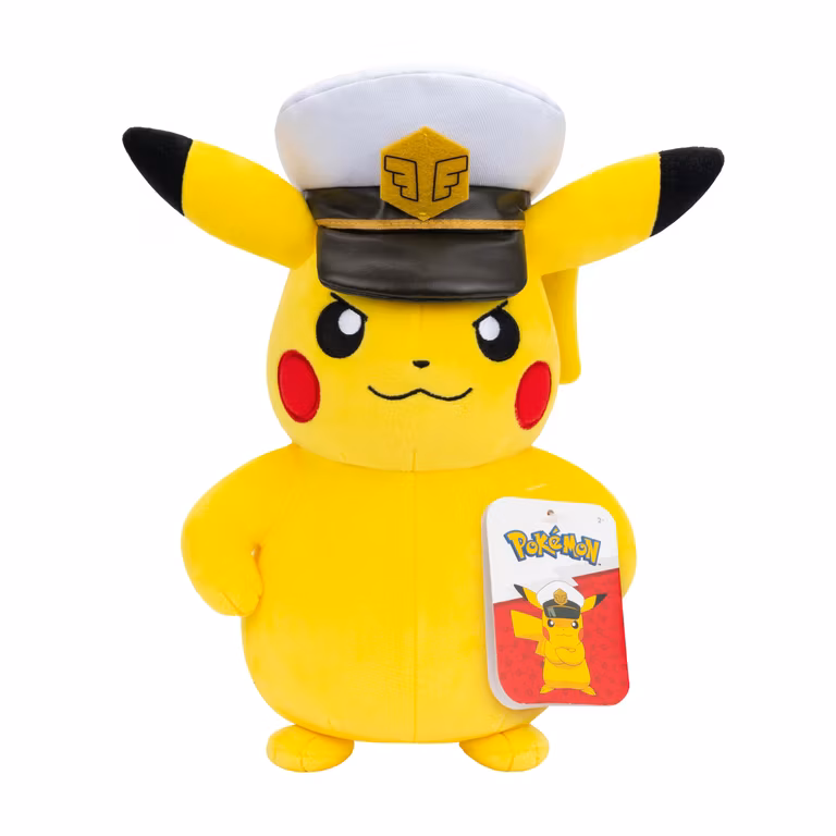 Amazon: Pokemon Captain Pikachu Plush