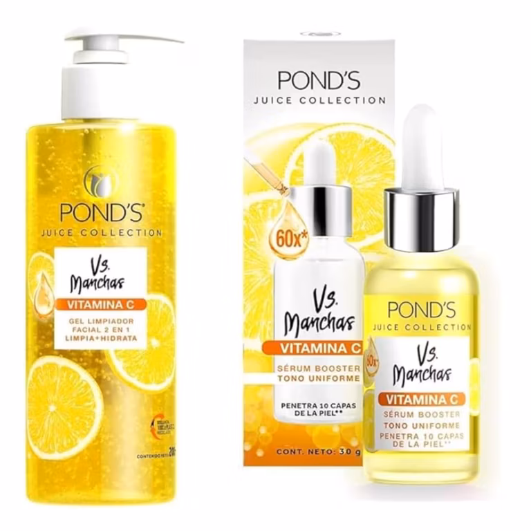 Amazon: Pond's Limpiador Facial Vs Manchas Vitamina C 200ml + Sérum Booster