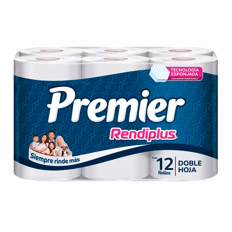 Amazon: Premier Papel Higiénico Rendiplus 12 Rollos 300 hojas | Precio comprando 3 paquetes (3x2 $138.00)