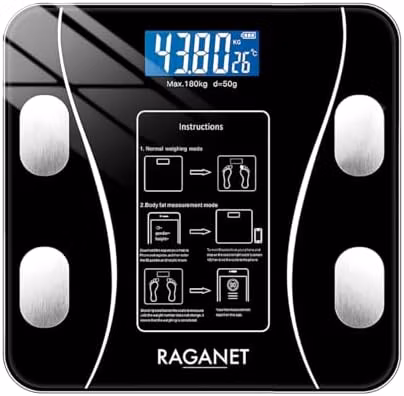 Amazon: Raganet, Báscula Electrónica Bluetooth, Digital e Inteligente