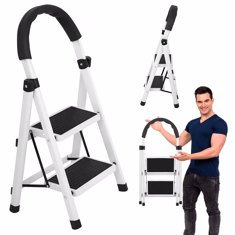Amazon: Raganet, Escalera de Tijera, Escalera Tubular, Escalera Plegable, Hecha de Acero