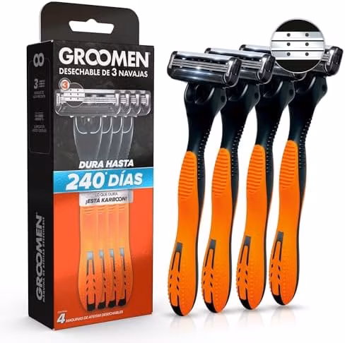Amazon - Rastrillo GROOMEN 4 piezas