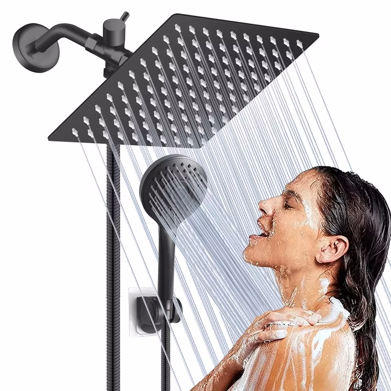 Amazon: Regaderas para Baño de Lluvia Alta Presion, 8" Cabeza de Ducha de Lluvia, Ducha de Mano de 5 Modos Rociado