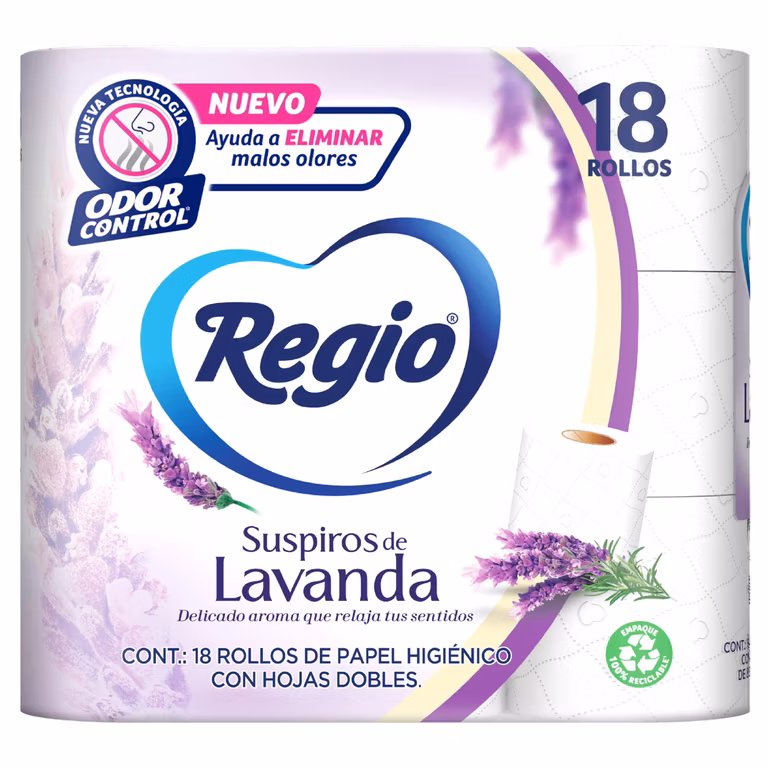 Amazon: Regio Suspiros de Lavanda, Papel Higiénico 18 rollos