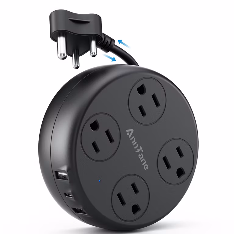 Amazon: Regleta Multicontacto con Extensión Eléctrica Retráctil de 1M