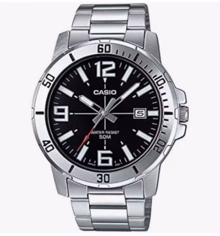 Amazon - Reloj Casio Plateado MTP-VD01D-1BV