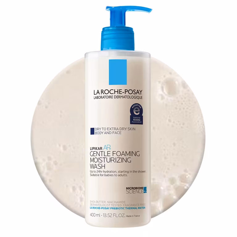 AMAZON: La Roche-Posay limpiador suave con manteca de karité y niacinamida para piel extra seca, prueba de alergia