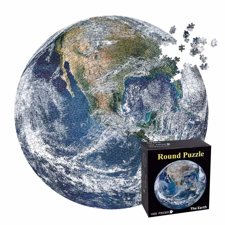 Amazon: Rompecabezas 1000 Piezas, Puzzles Redondo para Adultos Antipolvo y Antidecoloración, Rompecabezas de la Tierra Alta Resolución
