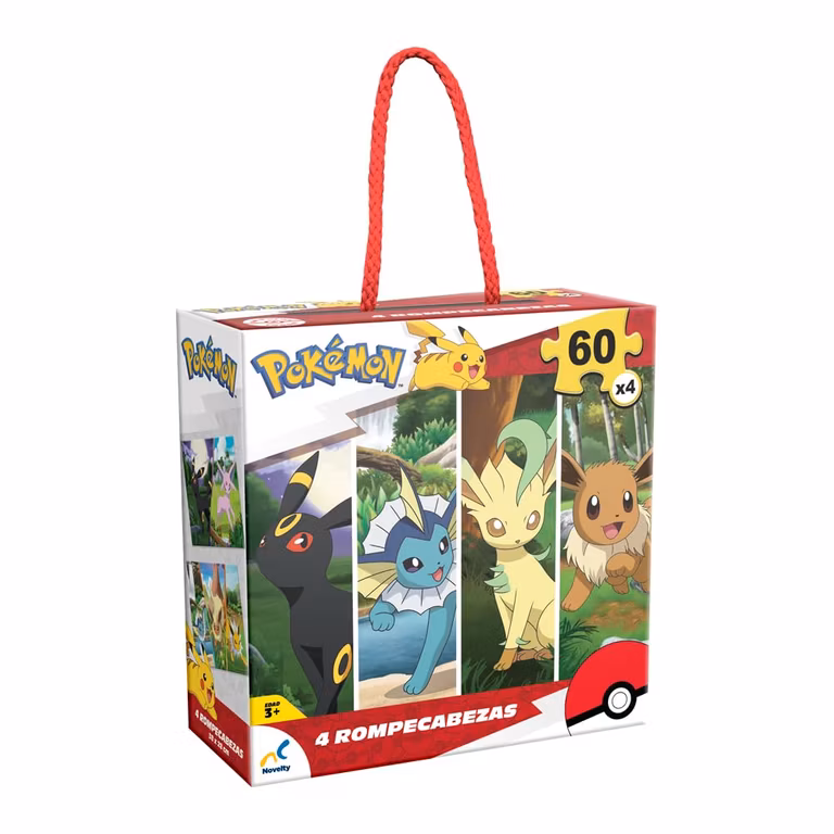 Amazon: Rompecabezas 4 En 1 Pokemon Eevee