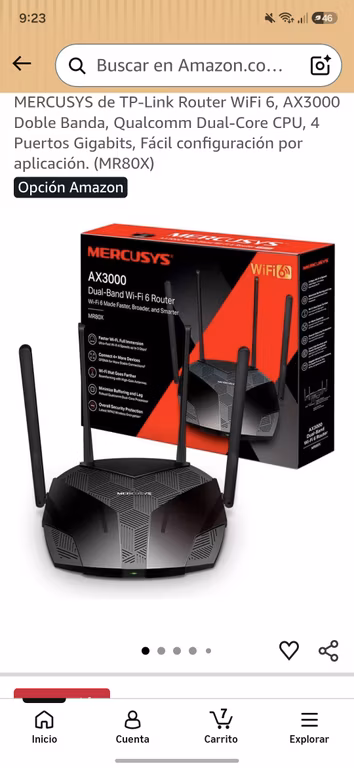 Amazon: Router WiFi 6 AX3000 doble banda rebajado y baja aún mas con los cupones del mundial.