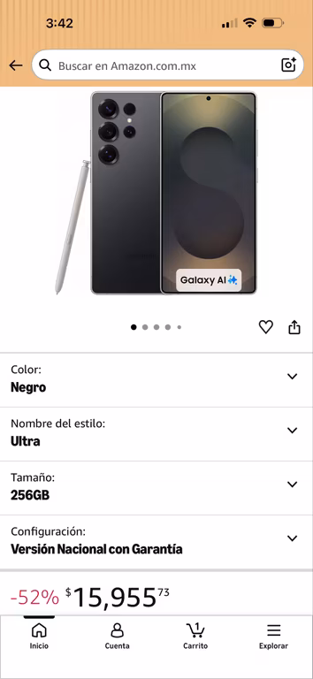 Amazon: Samsung Galaxy S25 Ultra 256 gb (con bonificación Banorte)
