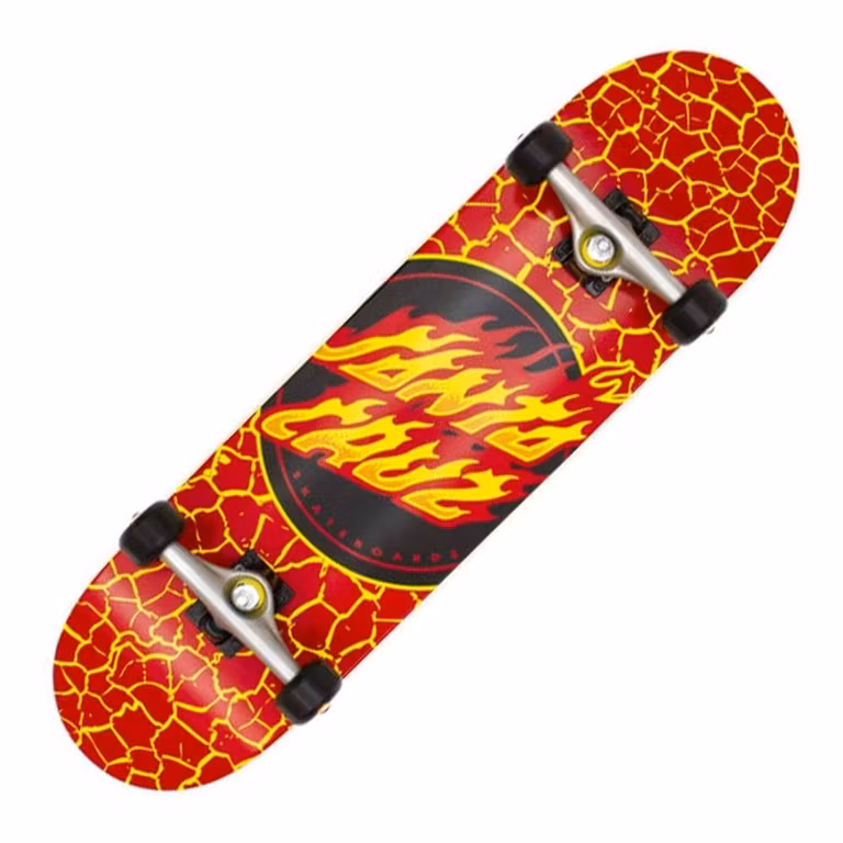 Amazon: Santa Cruz - Patinetas completas con punto de llama, rojo, 20.96 x 80.14 cm, montadas