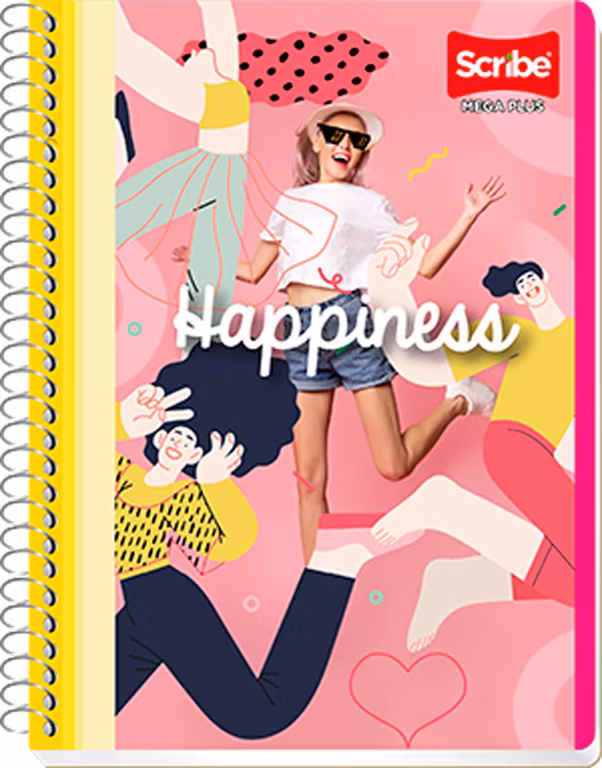 Amazon: Scribe, MEGA PLUS, Cuaderno Francés Espiral Sencillo de Pasta Semi Rígida, Cuadro Chico C.5 de 100 Hojas