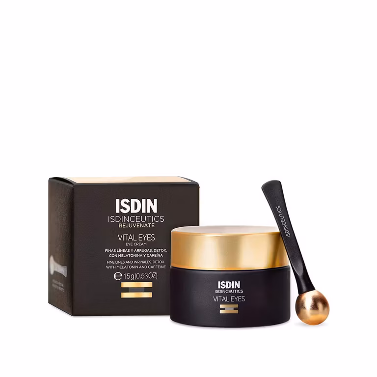 Amazon: SDIN Isdinceutics vital eyes, crema contorno de ojos antiarrugas, con melatonina y cafeina, 15 ml
