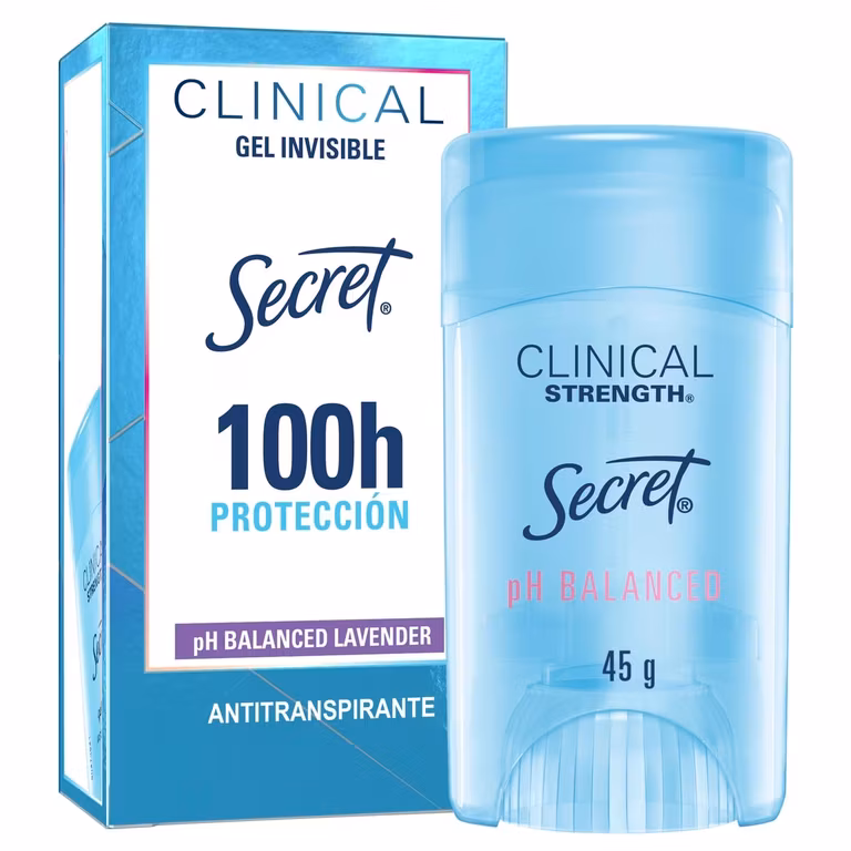 Amazon: SECRET, Desodorante Mujer, Clinical Strength, Desodorante Clinical, Gel Invisible, PH Balanced, 45 GR. - Planea y Ahorra