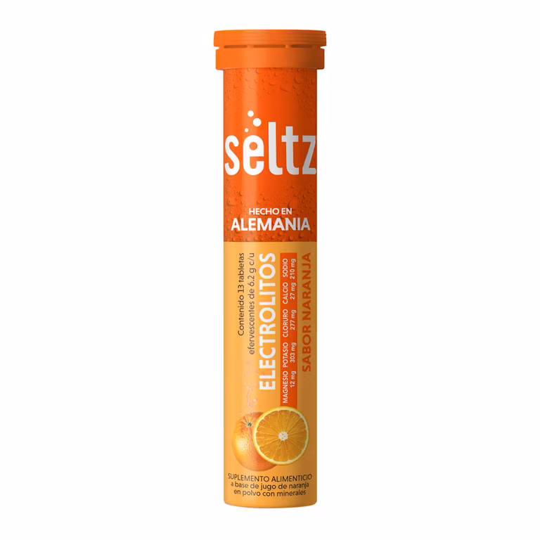 Amazon: Seltz Electrolitos sabor Naranja Disolución Rápida, 13 Tabletas. - Planea y Ahorra