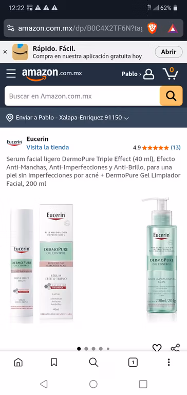 Amazon: Serum facial + Gel Limpiador Facial