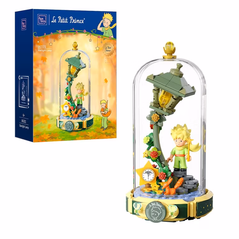 Amazon: Set de Construcción Farol de Estrellas y Luna de El Principito Kit, Modelo iluminado con cubierta antipolvo, 221 piezas - PAN TASY