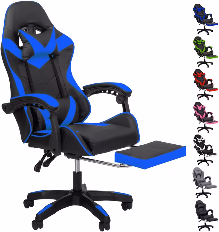 Amazon: Silla Gamer Reclinable con Reposa Pies Silla Gaming Ergonómica Ajustable Silla Gamer Comoda Reclinable hasta 90°