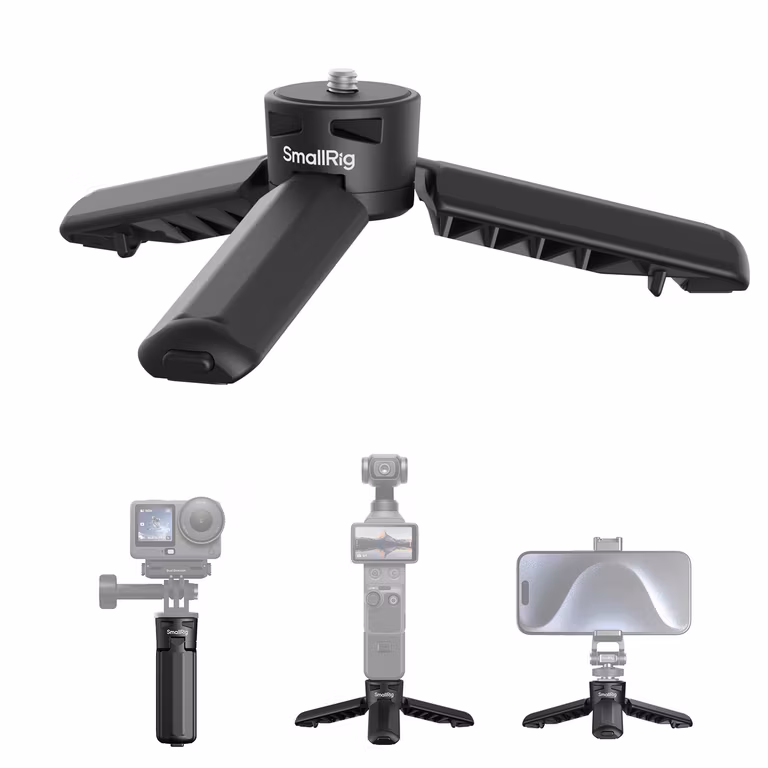 Amazon: SmallRig Mini Trípode para DJI Osmo Pocket 4/3 y Action 6/5 Pro, 1/4"-20, 500 g