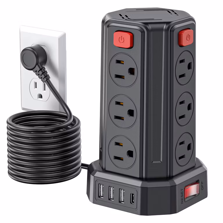 Amazon: SMALLRT Torre Regleta Multicontacto Pared con USB C