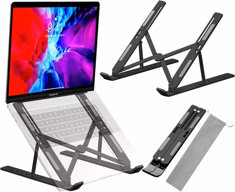 Amazon - Soporte de aluminio para laptop, base para mejorar la ventilación