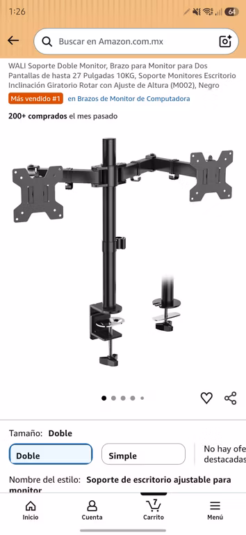 Amazon: Soporte para monitor doble