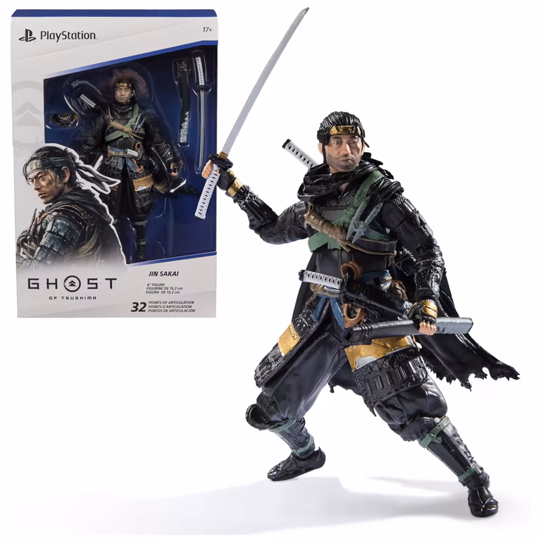 Amazon: Spin Master PlayStation, Ghost of Tsushima, Figura de acción del samurái Jin Sakai