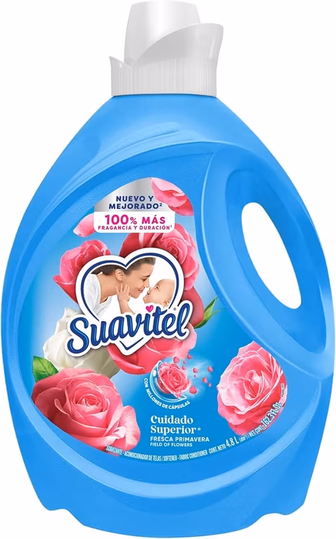Amazon: Suavitel Suavizante de Ropa Cuidado Superior Fresca Primavera 4.8L | Planea y Ahorra