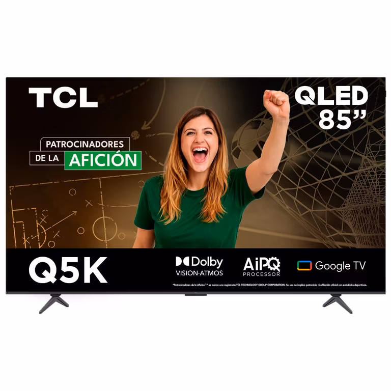 Amazon: TCL Pantalla QLED 85" 85Q5K Google TV | Control por Voz Google/Alexa | VisionHDR10+| AiPQ | Micro Dimming | NITS350 | Dolby Vision