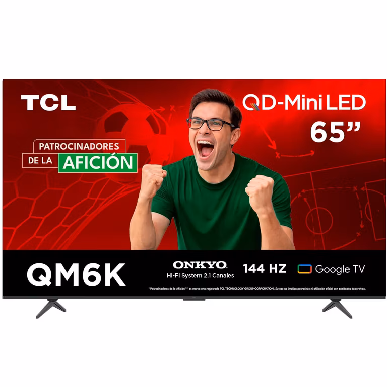 AMAZON: TCL Smart TV Pantalla 65" 65QM6K Google TV QLED - MiniLED 4K (Con bonificacion BANAMEX)