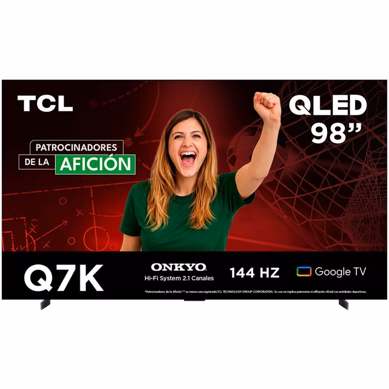 Amazon: TCL Smart TV Pantalla 98" 98Q7K, Panel de 144 Hz