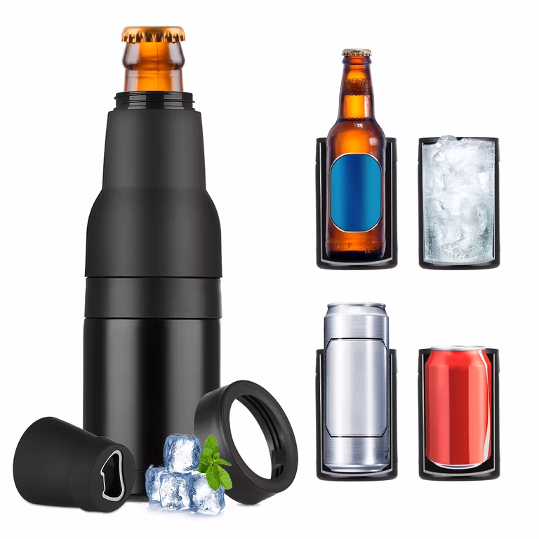 Amazon: Termo para Esconder Cerveza 4 en 1 (Chela, Lata, Laton, Destapador)