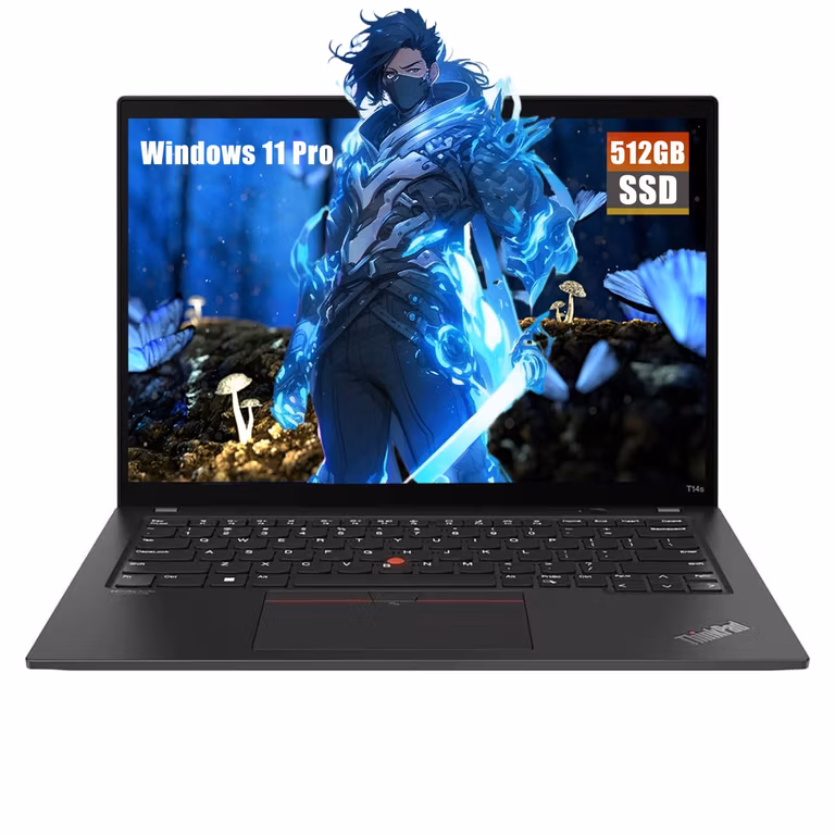 Amazon: Thinkpad T14S - Laptop empresarial, 14" FHD R5 4650U 2.1Ghz-4.0GHz, 16GBDDR4, 512GBSSD, teclado retroiluminado reacondicionado