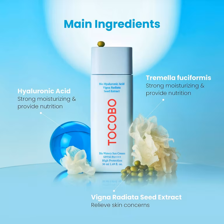 AMAZON: TOCOBO Bio Watery Sun Cream SPF50+ PA++++ 50 ml Protector Solar Facial Vegano e Hidratante