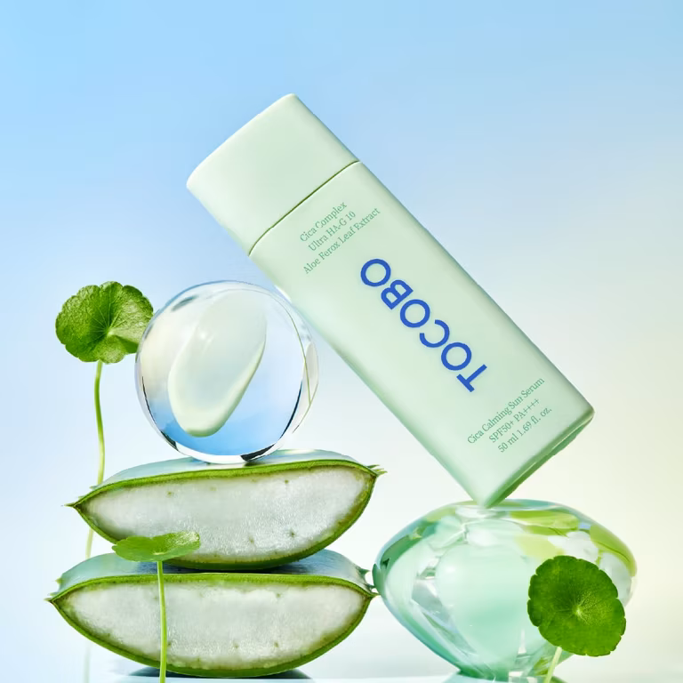 AMAZON: TOCOBO Cica Calming Sun Serum SPF50+ PA++++ 50 ml Protector Solar Facial Calmante e Hidratante (Planea y Ahorra)