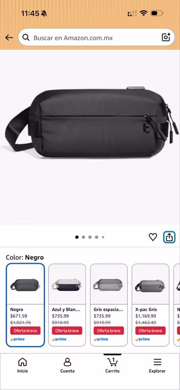 Amazon: Tomtoc bandolera EDC