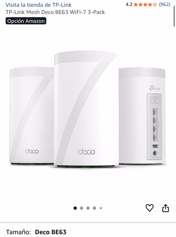 Amazon: TP- Link Deco BE63 (Wifi 7 tribanda)