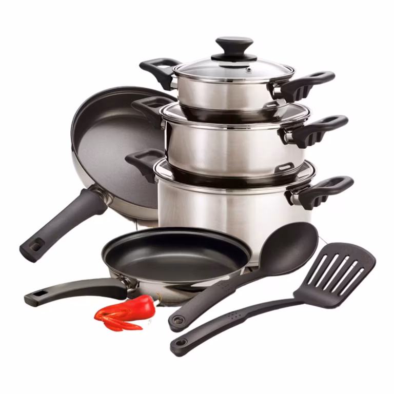 Amazon: TRAMONTINA - Batería de Cocina Acero Inoxídable, 10 Piezas, Apta Para Cocina de Inducción