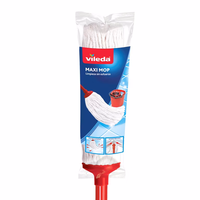 AMAZON: Trapeador Vileda Maxi Mop de Algodón Limpieza en áreas difíciles