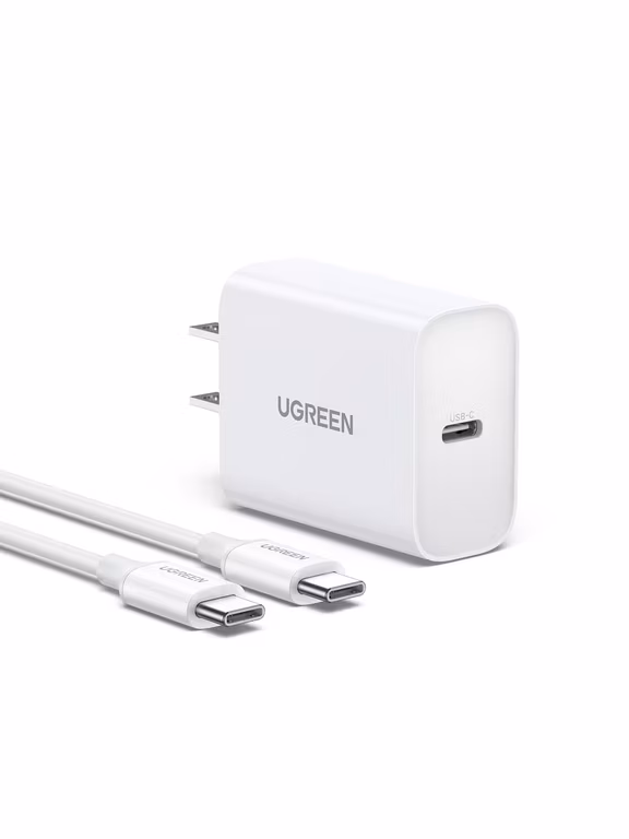 Amazon: UGREEN 20W PD Cargador USB Tipo C Portátil con 60W 1M Cable
