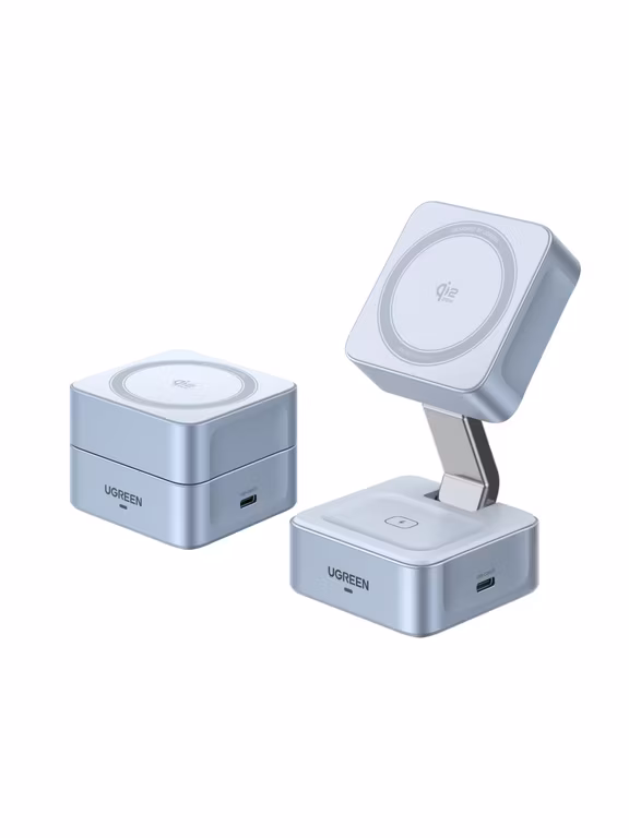 Amazon: UGREEN MagFlow 25W Qi2.2 Cargador Inalámbrico Plegable Magnética PRECIO HISTORICO MAS BAJO