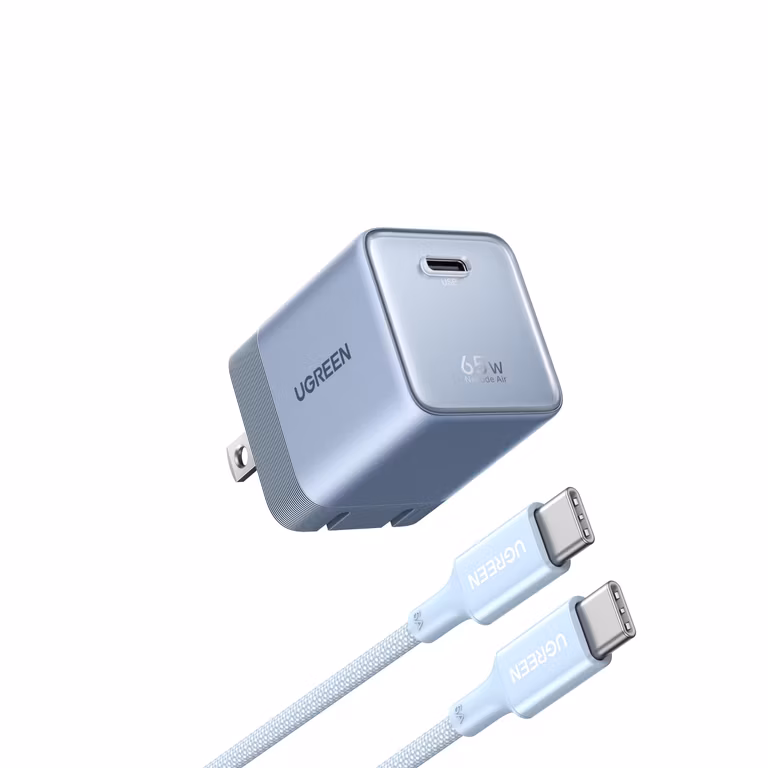 Amazon: UGREEN Nexode Air 65W Cargador Tipo C con Cable USB C a USB C 100W
