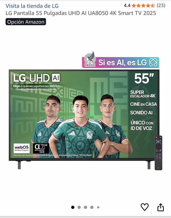 Amazon MX - LG UHD 55” 2025 - 55UA8050PSA