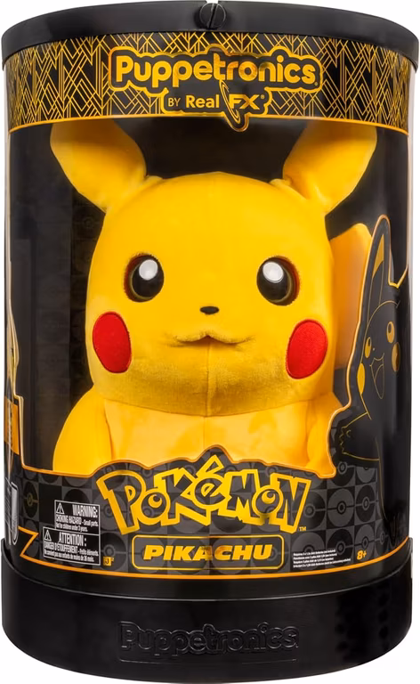 Amazon USA: Pokémon Pikachurri Puppetronic de RealFX - de 41cm con más de 120 animaciones de movimiento, luces y sonidos