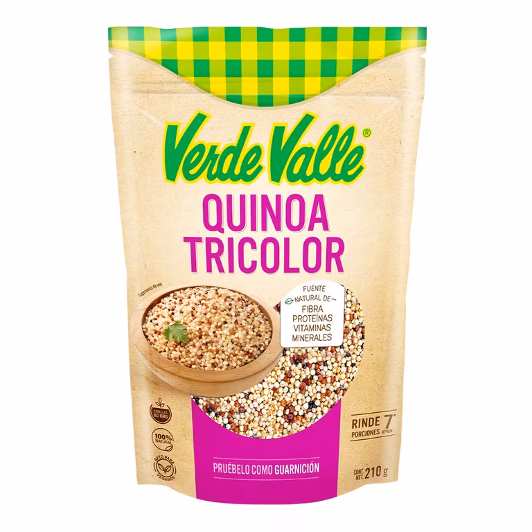 AMAZON: Verde Valle Quínoa Tricolor - 210 g (Comprando 2 piezas + Planea y Ahorra, precio C/U)
