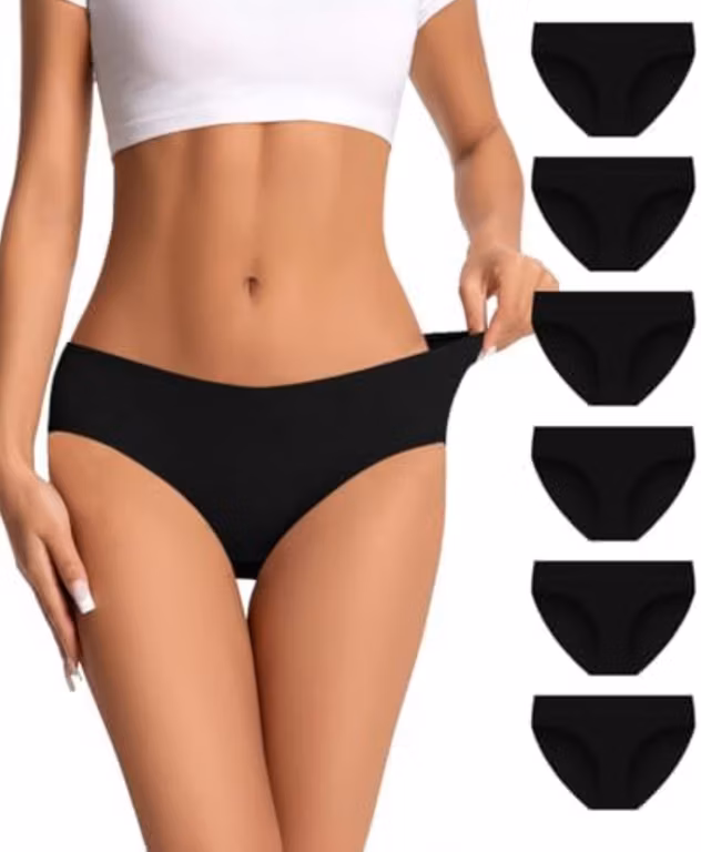 Amazon: VIOPY Pack de 6 Panties para Mujer, Panty Bajo Breathable, Cómodo Bikini y Breve