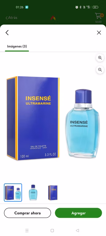 Bodega Aurrera: Givenchy Insense ultramarine 100 mL EDT vendido por the Fragrance en bodega Aurrerá en línea